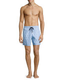Moorea Diamond Seahorse Swim Trunks, Sky