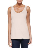 Scoop-Neck Cotton Tank, Petite 
