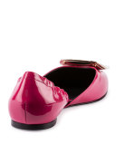 Ballerine Chips d'Orsay Flat, Magenta