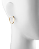 25mm Rose Gold Diamond Huggie Hoop Earrings, 1.53ct