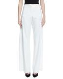 High-Rise Wide-Leg Pants, White