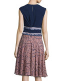 Rosalie Mixed-Print Fit & Flare Dress