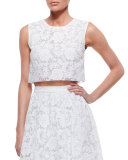 Sleeveless Lace Crop Top