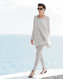 Scoop-Neck Long-Sleeve Tunic, Plus Size