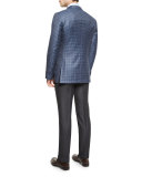 Check Two-Button Sport Coat, Gray