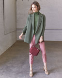 Clairene New Divide Open-Front Coat, Pine