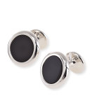 Monolith Sterling Silver Onyx Cuff Links