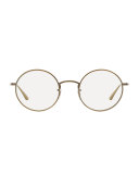 After Midnight Round Sunglasses, Gold