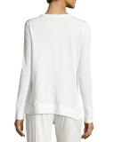 Lofty Cotton Pullover Top, Snow