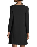 Long-Sleeve A-line Dress, Plus Size