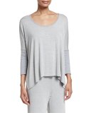 Pima Modal Pullover Lounge Top, Heather Gray