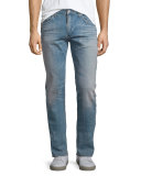 Holden Anchor Slim-Fit Denim Jeans, Light Blue
