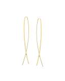 Mega Narrow Flat Upside Down Hoop Earrings