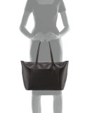 Panama East-West Zip Tote Bag, Black