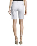 Denim Bermuda Shorts, White