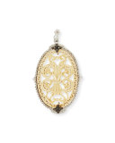 New World Oval Bone Filigree Enhancer