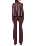 Stretch-Wool Boot-Cut Pants, Caimito