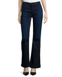 Flare-Leg Two-Tone Jeans