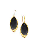 14k Jet Black Marquise Earrings