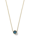 18K Gold Mini-Lollipop Birthstone Necklace (December), 16-18"