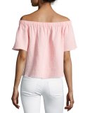 Boxy Off-the-Shoulder Cotton Top