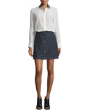 Siggy Denim Mini Skirt, Indigo