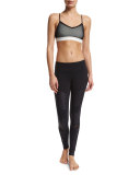 Moto Full-Length Sport Leggings, Black