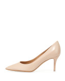 Susi Leather Point-Toe Pump, New Bisque