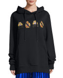 Lance Hooded Crest Sweatshirt, Black