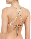 Cozumel Floral-Print High-Neck Swim Top, Maya