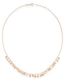 Seed Dangling Circle Necklace in 14K Rose Gold