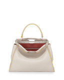 Peekaboo Medium Satchel Bag, White