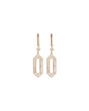 18K Rose-Gold Diamond Hexagon Earrings