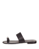 Men's Metal Toe-Guard Sandal, Black