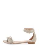 Ferris Fringe Suede Flat Sandal