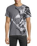 Bald Eagle-Graphic Short-Sleeve Tee, Medium Gray