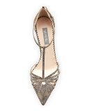 Carrie Shimmery T-Strap 70mm Pump, Camel