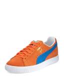 Clyde Suede Low-Top Sneaker, Orange/Blue