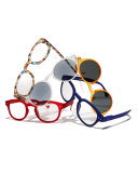Shape #C Round Reading Eyeglasses, Red