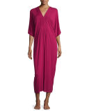 Lux Jersey Tuxedo-Pleat Nightgown