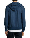 Basic Zip-Up Hoodie, Indigo