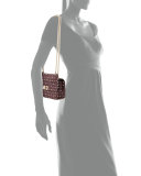 Rockstud Matelassé Small Shoulder Bag, Bordeaux