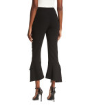 Crepe Spiral Pants, Black