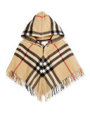 Victoria Hooded Check Cape, New Classic, Size M-L