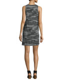 The Muscle Tee T-Shirt Dress, Distressed Black