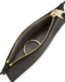 Panama Zip Pouch Key Ring, Black