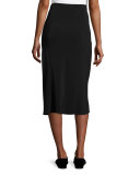 Yan Pencil Midi Skirt, Black