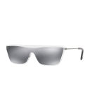 Glamgloss Mirrored Flat-Top Sunglasses
