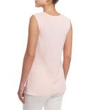 Round-Neck Sleeveless Tank, Rose Water, Petite