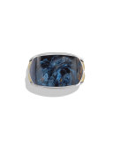 Men's Chevron Ring with Pietersite, Size 11